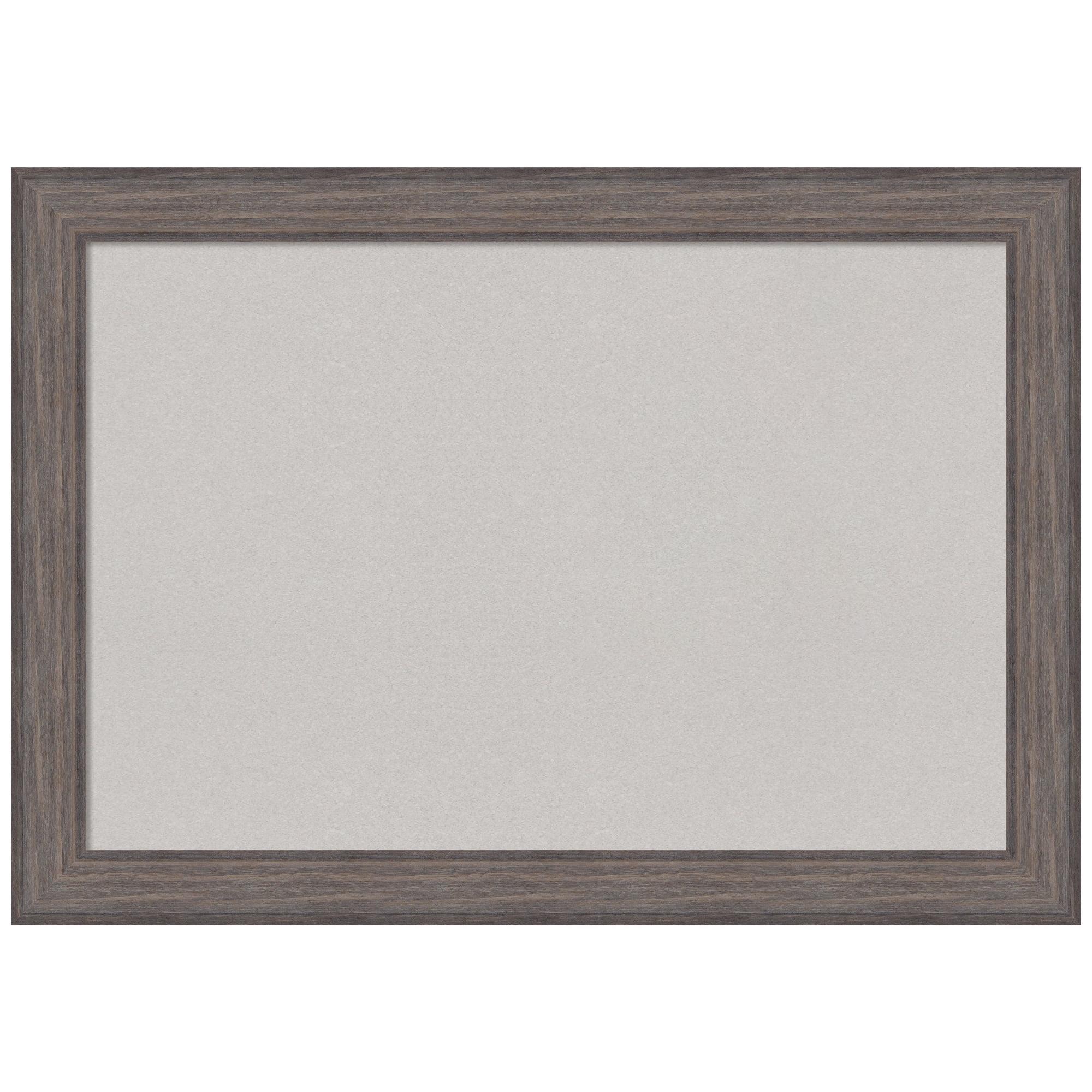 Amanti Art Grey Cork Board Wood Framed Country Barnwood Bulletin Board 41 in. x 29 in.