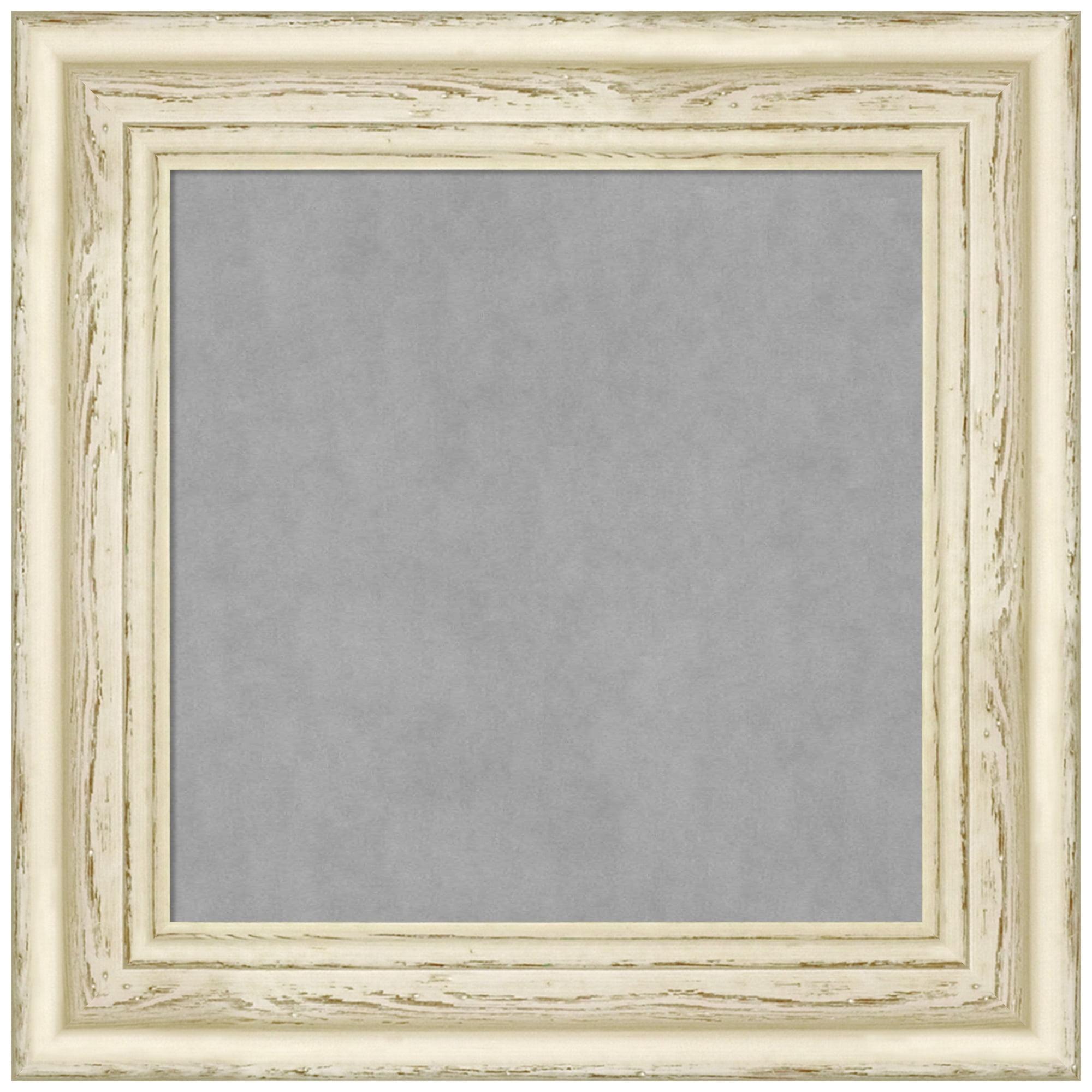 16 x 16 Grey and White Wash Wood Magnetic Memo Board