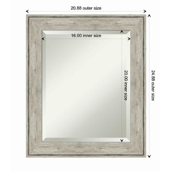 Amanti Art Crackled Metallic Framed Wall Mirror - 20.88 x 24.88 in