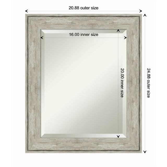 Amanti Art Crackled Metallic Framed Wall Mirror - 20.88 x 24.88 in