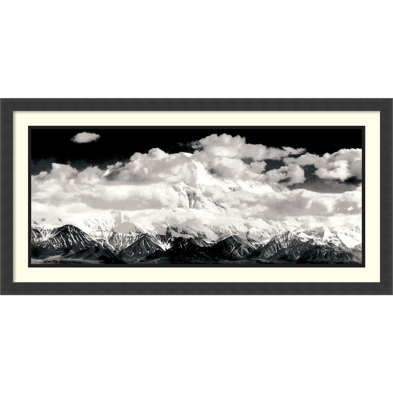 Mount McKinley Black and White Framed Landscape Print