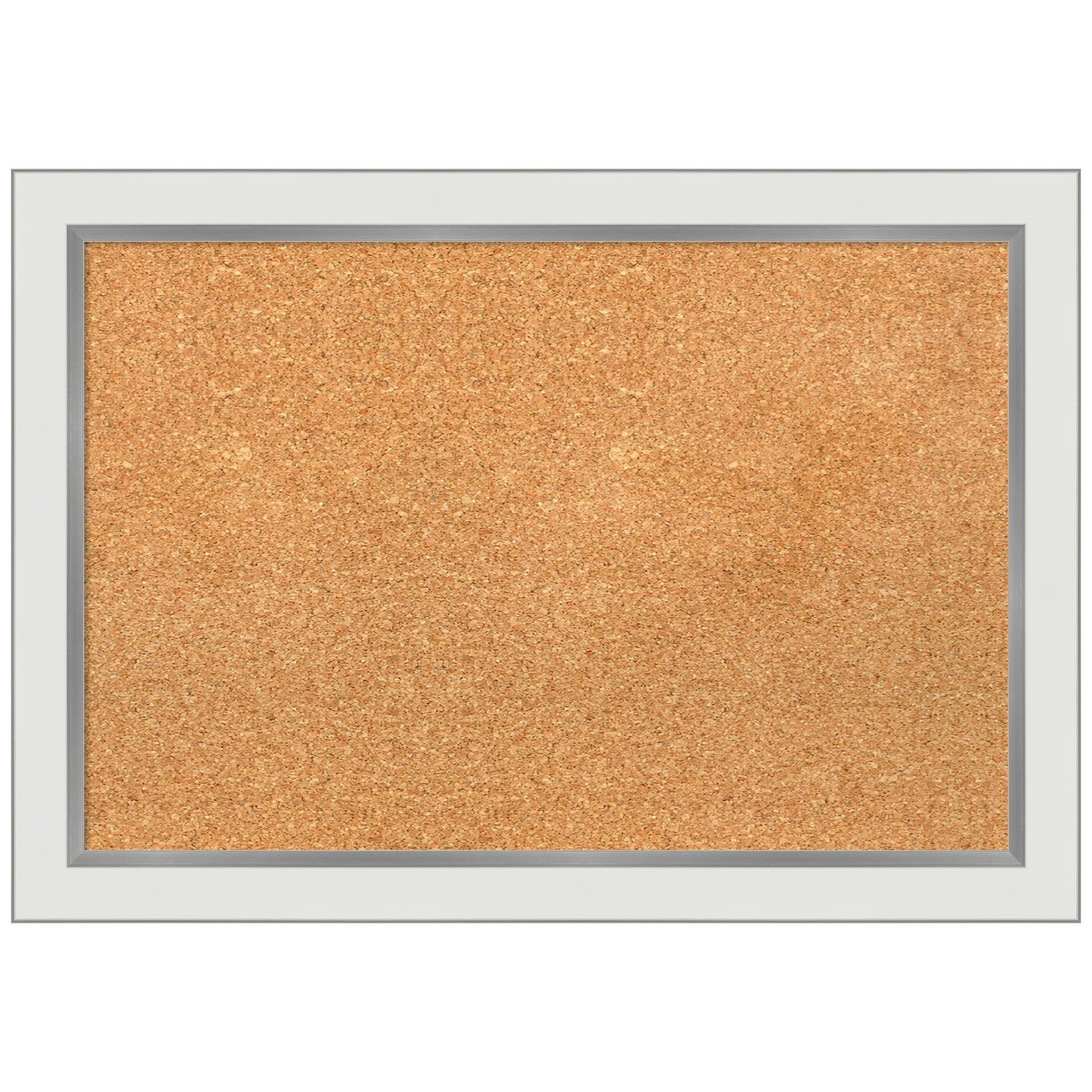 Amanti Art Eva Narrow Framed Corkboard, Natural Cork