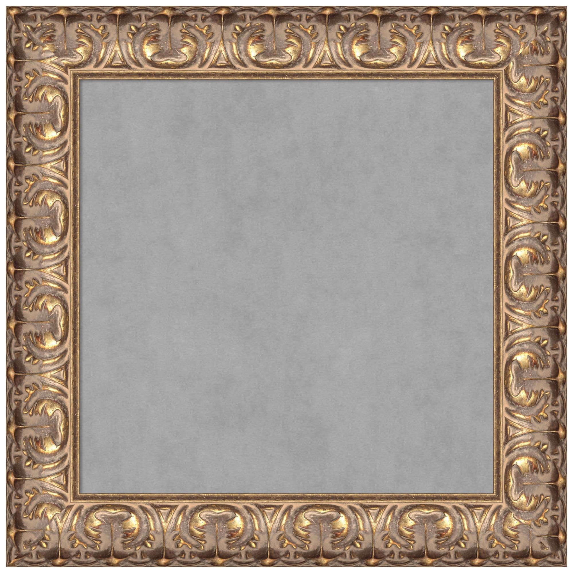 Florentine Gold Framed Grey Magnetic Memo Board 12x12