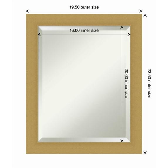 Amanti Art Grace Brushed Gold Framed Wall Mirror - 19.50 x 23.50 in