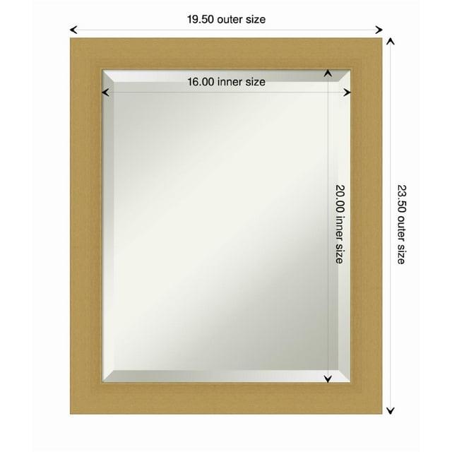 Amanti Art Grace Brushed Gold Framed Wall Mirror - 19.50 x 23.50 in
