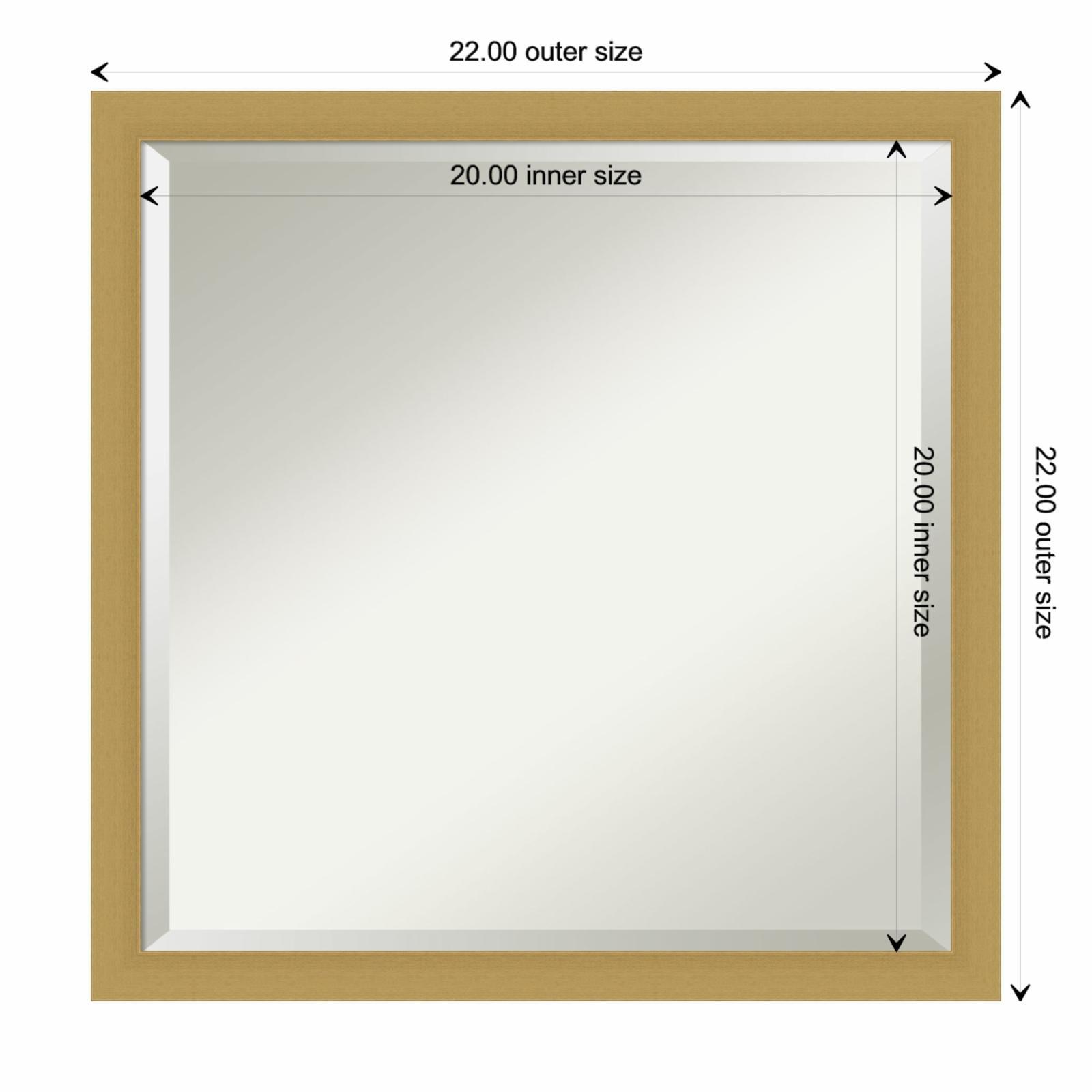 Amanti Art Grace Brushed Gold Narrow Framed Wall Mirror - 18 x 22 in