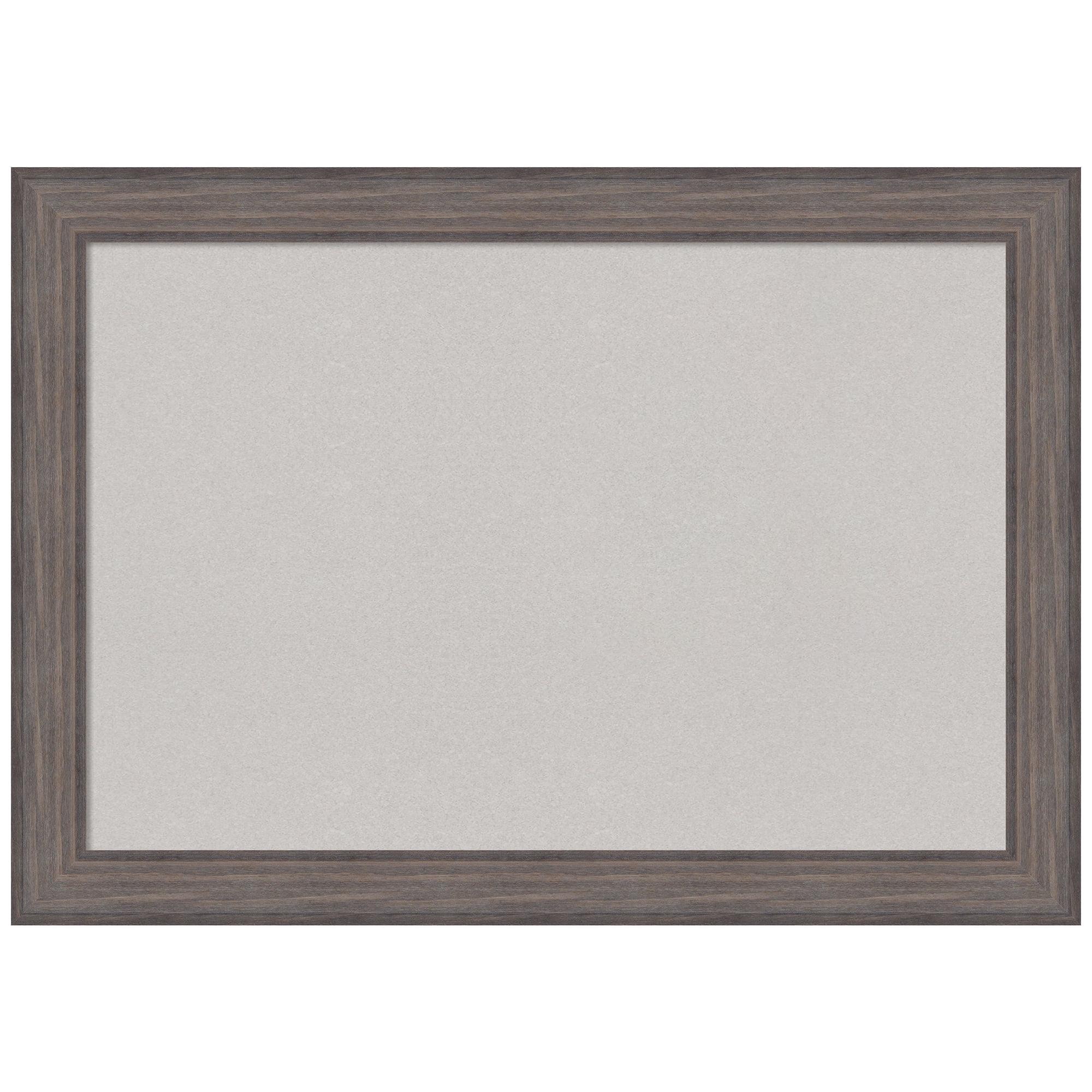 Amanti Art Grey Cork Board Wood Framed Country Barnwood Bulletin Board 41 in. x 29 in.