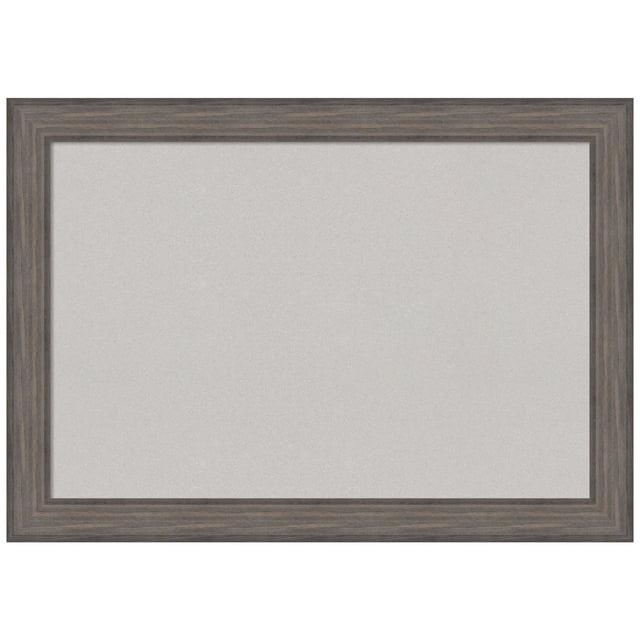 Amanti Art Grey Cork Board Wood Framed Country Barnwood Bulletin Board 41 in. x 29 in.