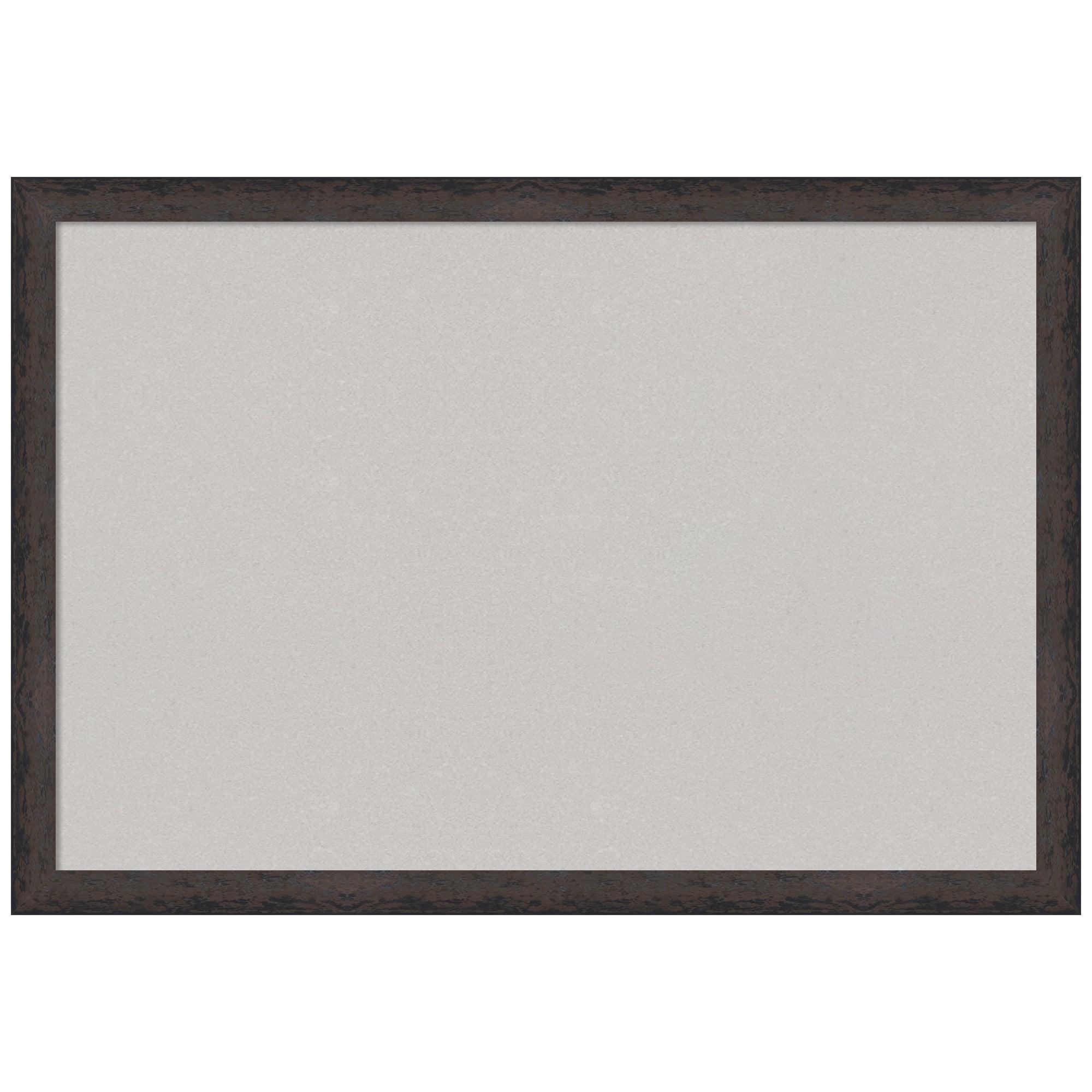 Grey Cork Bulletin Board with Wood Frame, 36x24