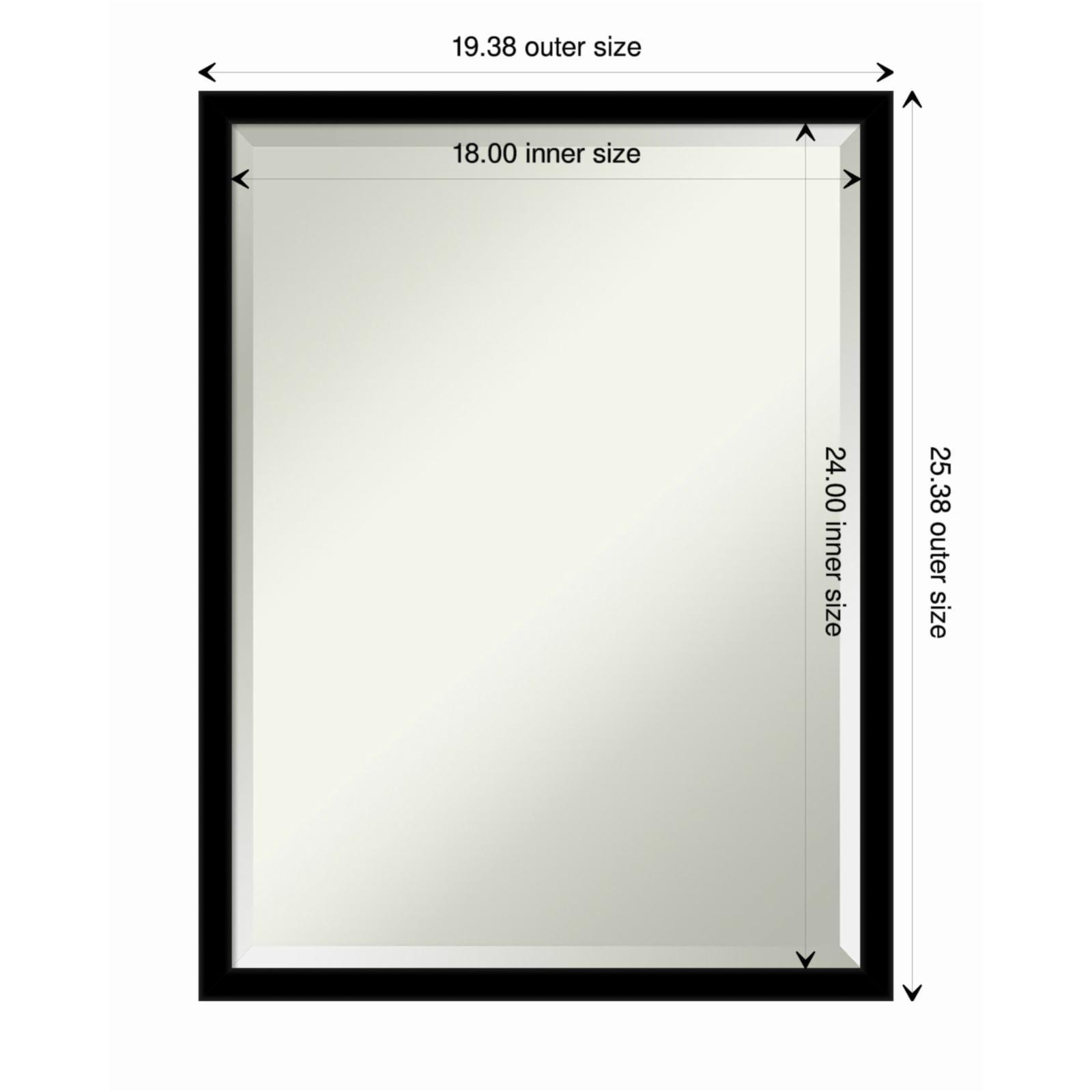 Jet Black Rectangular Wall Mirror with Polystyrene Frame