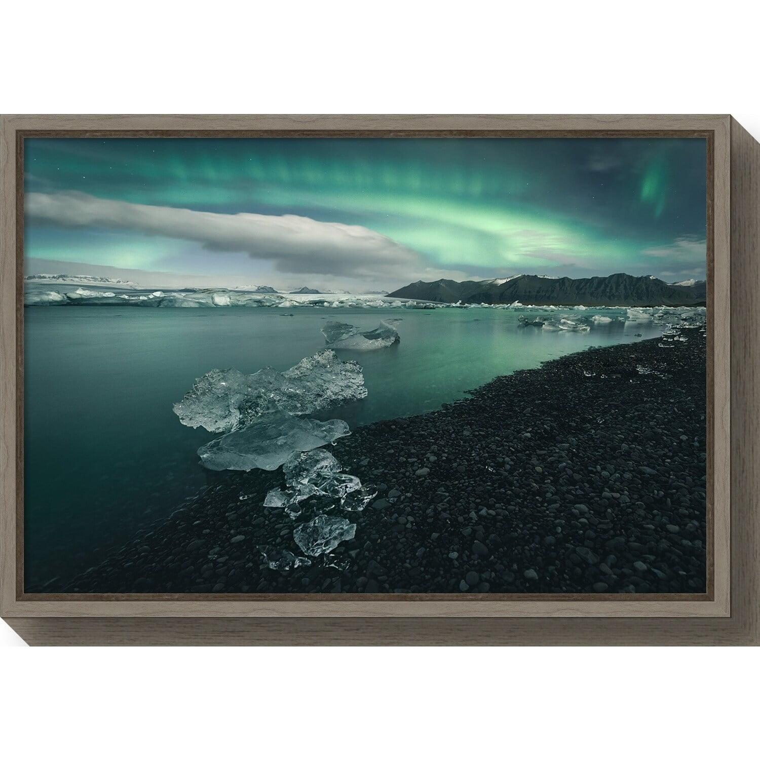 Jokulsarlon Iceland Landscape Framed Canvas Wall Art