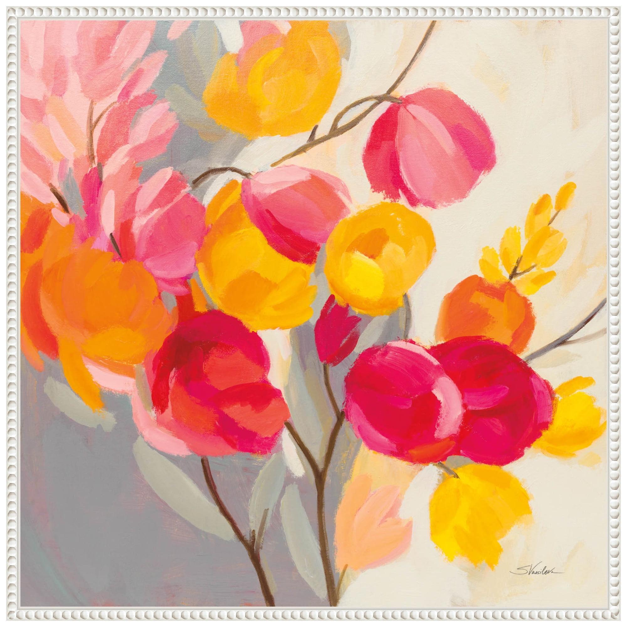 Amanti Art Magenta Bloom I by Silvia Vassileva Canvas Wall Art Print Framed 22 x 22-in.