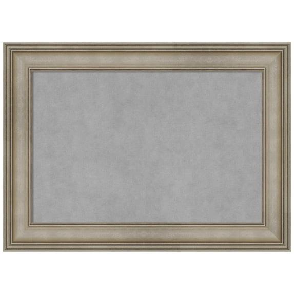 Amanti Art Mezzanine Antique Silver Narrow Framed Magnetic Board 29 x 21 in.