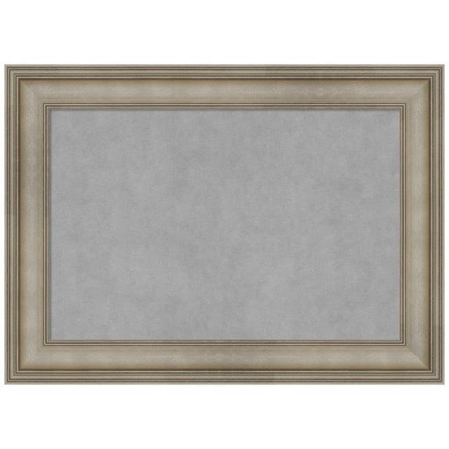 Amanti Art Mezzanine Antique Silver Narrow Framed Magnetic Board 29 x 21 in.