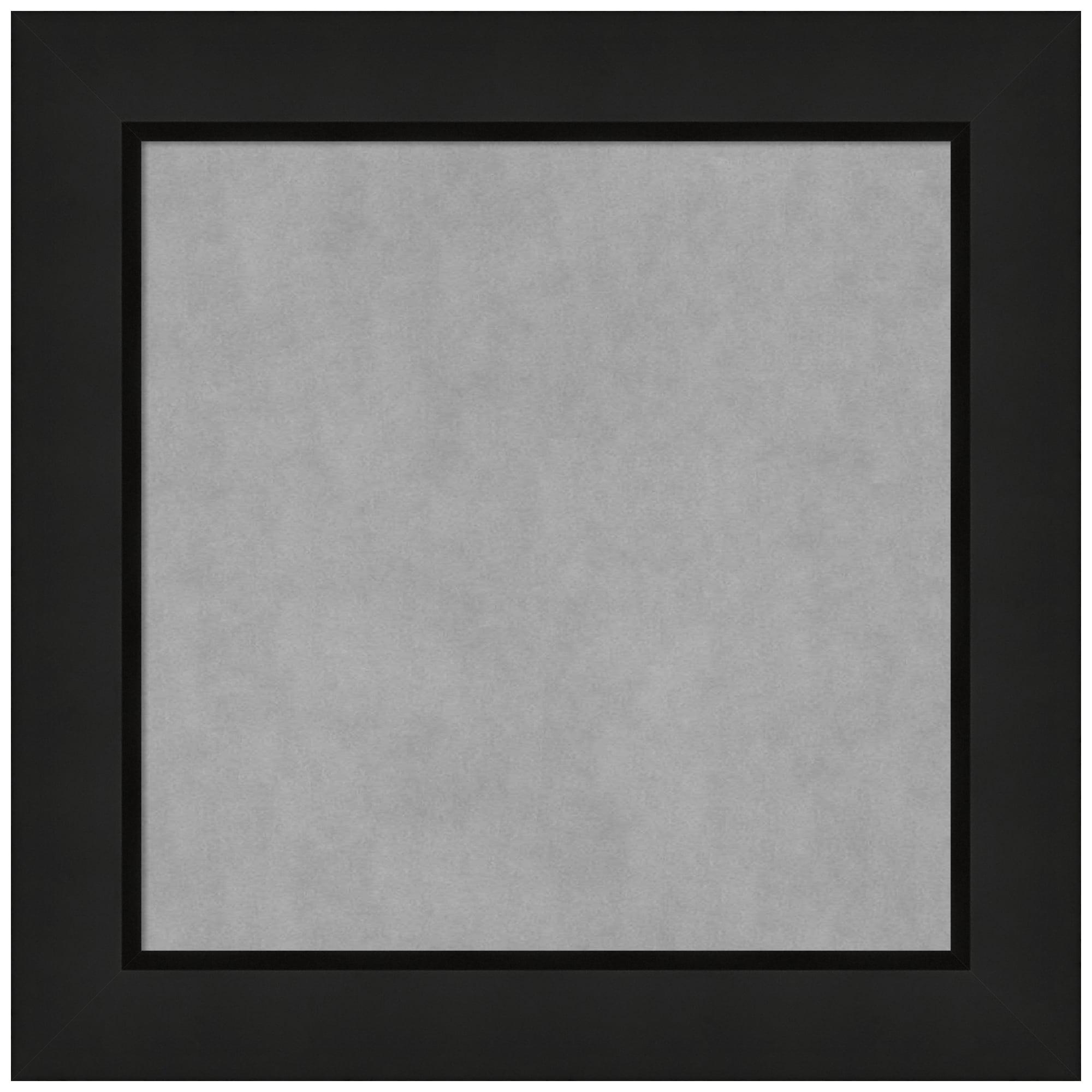 Grey and Black Wood Framed Magnetic Memo Board 12x12