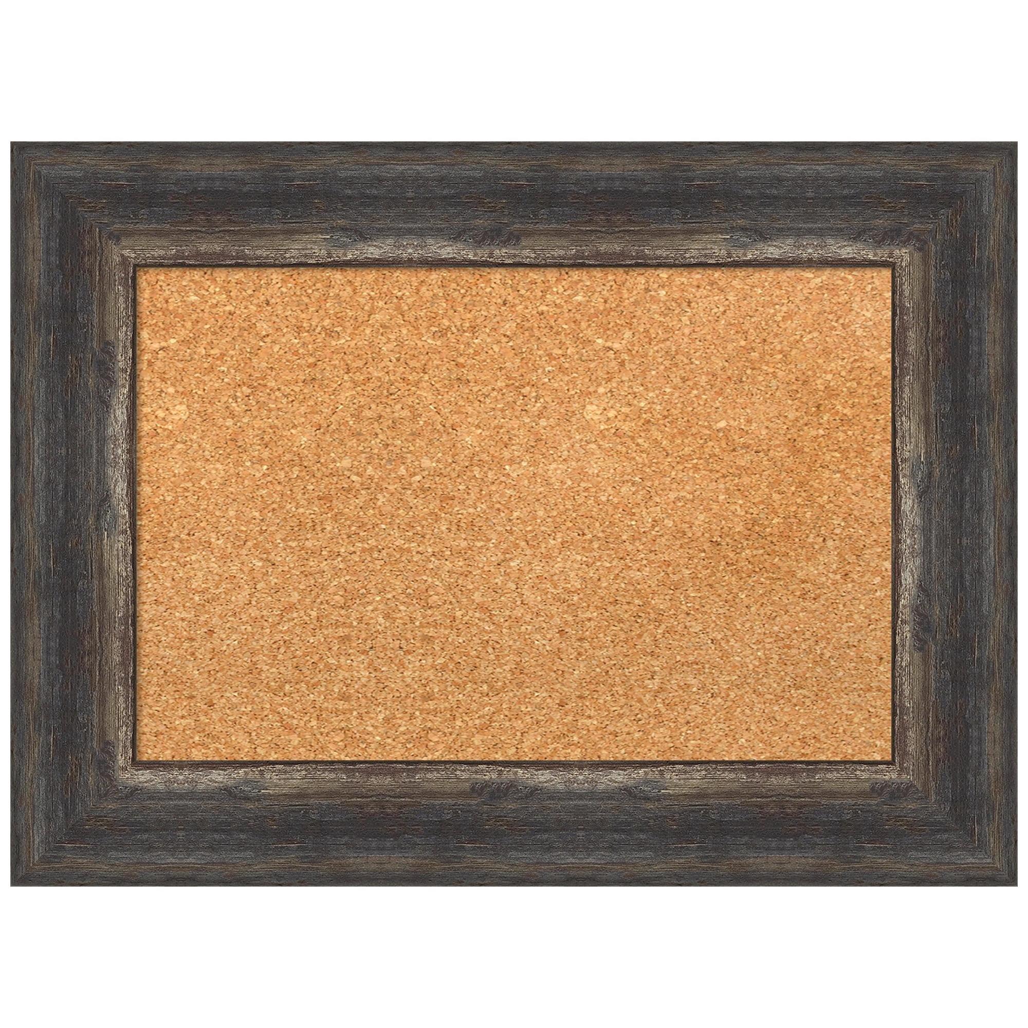 Amanti Art Natural Cork Board Framed Bark Rustic Char Bulletin Board 23 in. x 17 in.