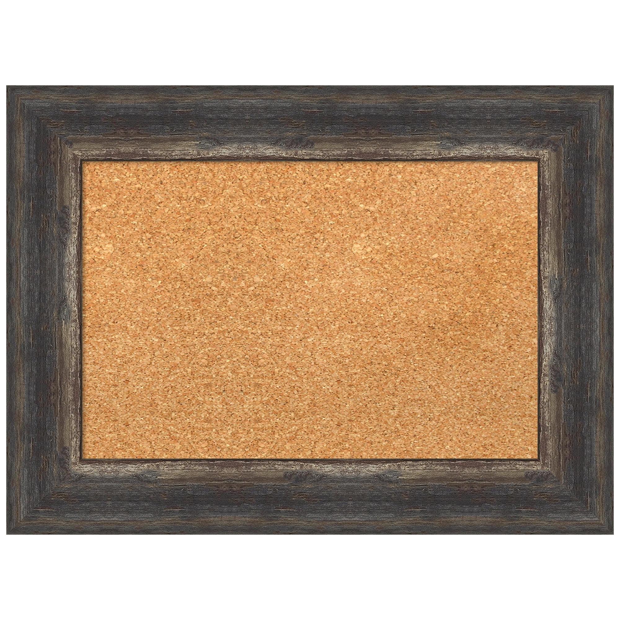 Amanti Art Natural Cork Board Framed Bark Rustic Char Bulletin Board 23 in. x 17 in.