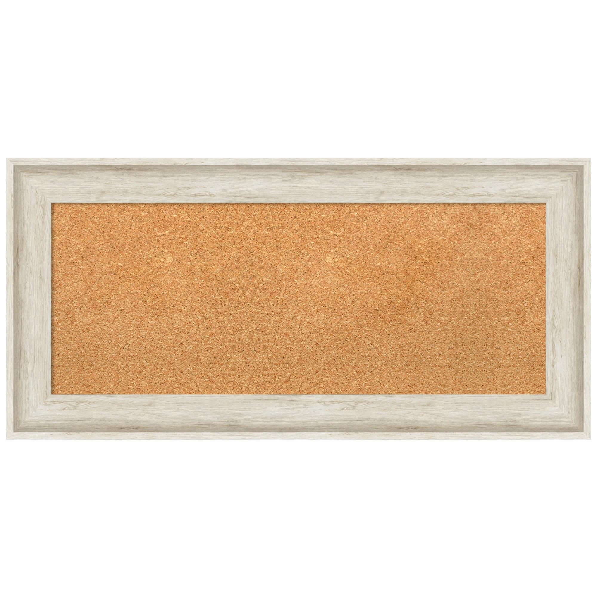 Amanti Art Regal Birch Cream Framed Corkboard, Natural Cork