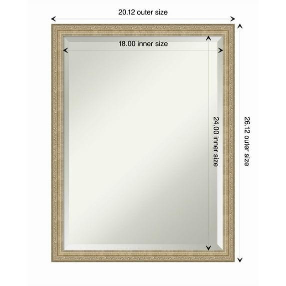 Amanti Art Paris Champagne Beveled Wall Mirror 26.25 x 20.25 in.