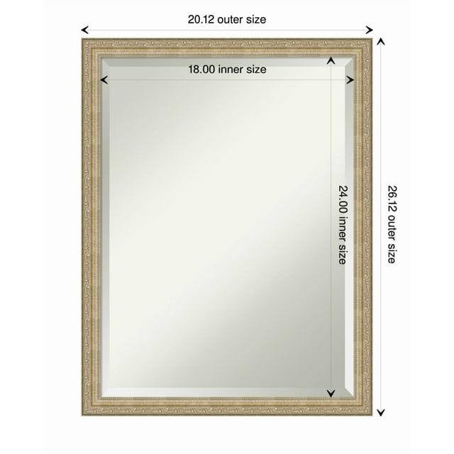 Amanti Art Paris Champagne Beveled Wall Mirror 26.25 x 20.25 in.