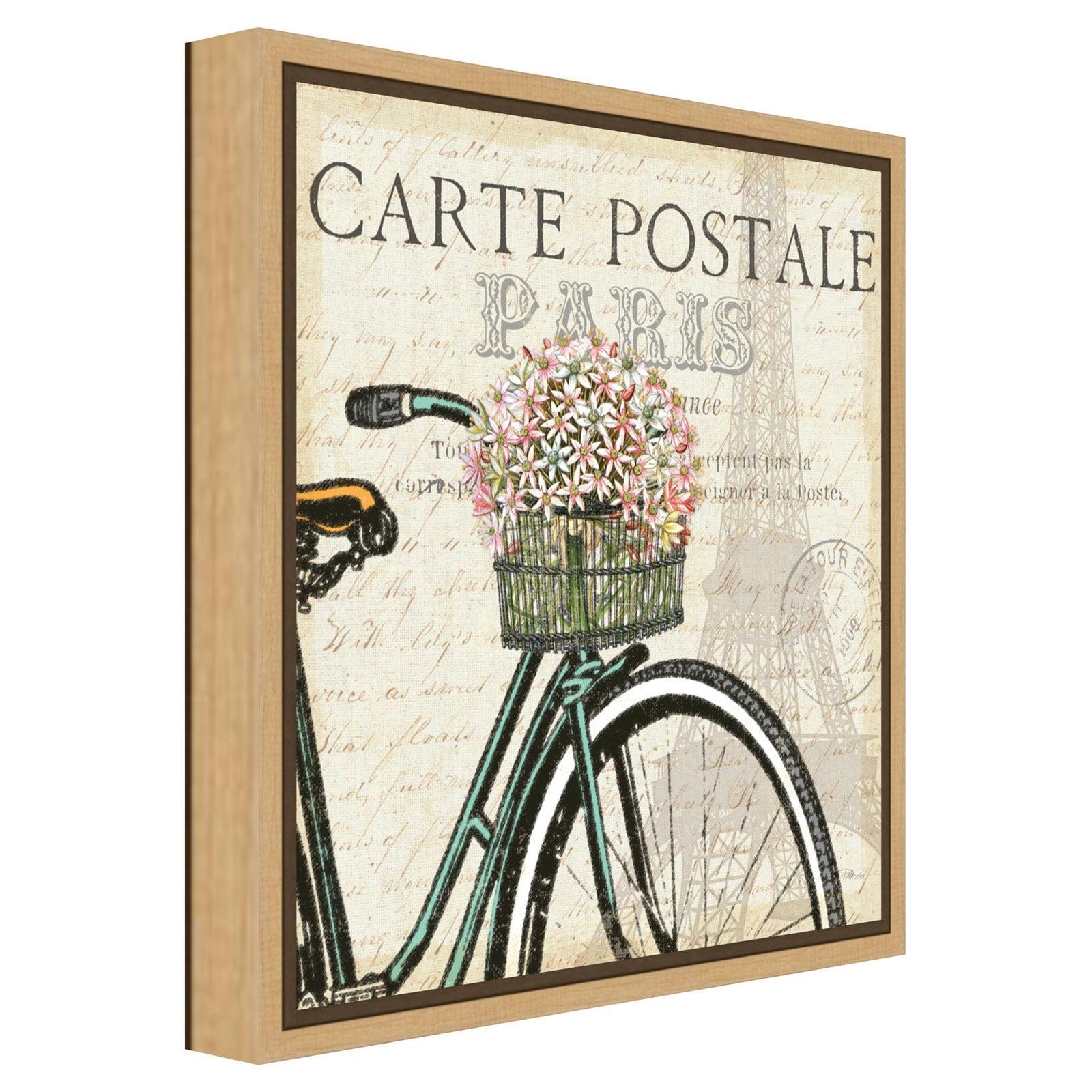 Amanti Art Paris Ride I (bicycle) by Pela Studio Canvas Wall Art Print Framed 16-in. x 16-in.