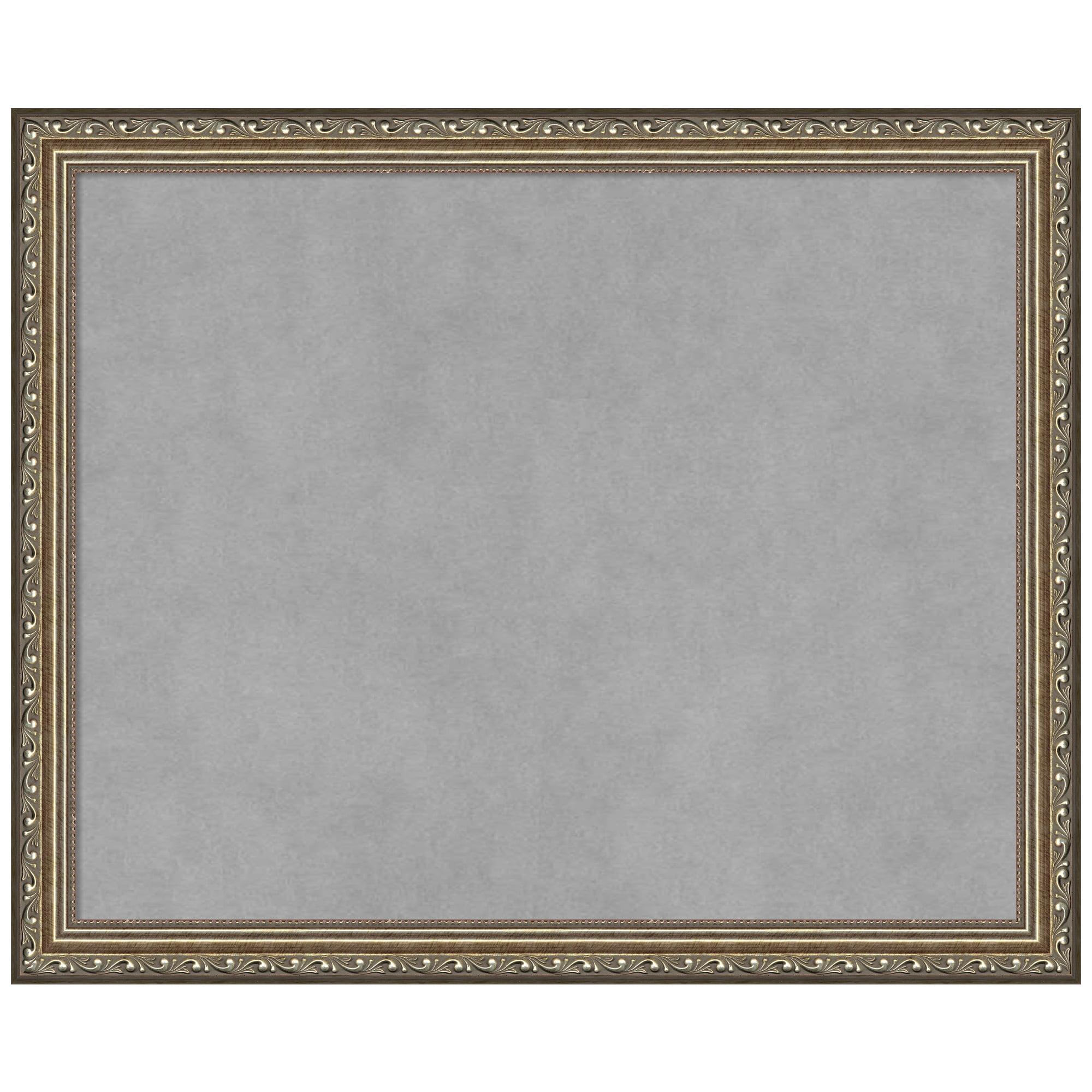 Parisian Silver Framed Grey Magnetic Memo Board 20x16