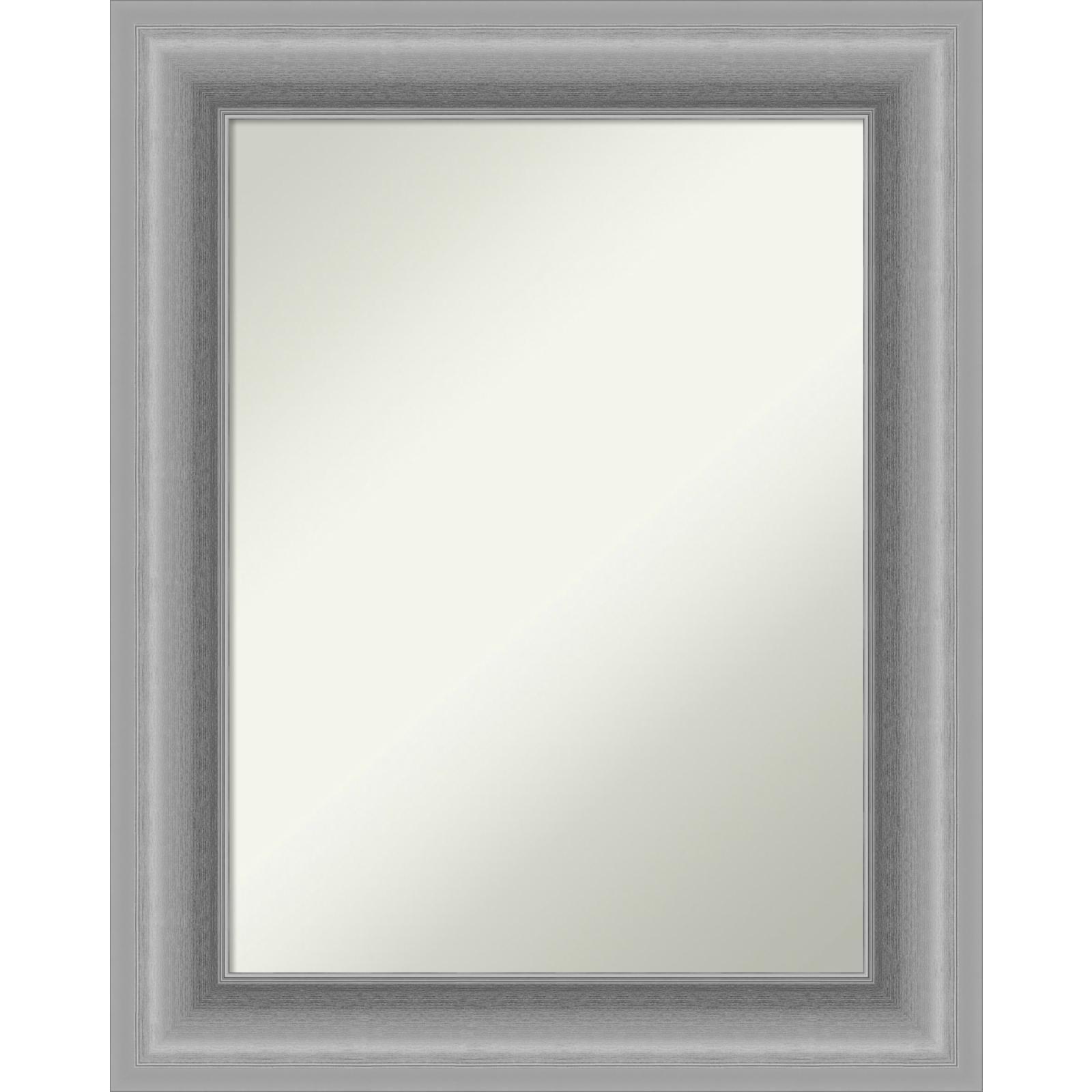 Peak Polished Silver Rectangular Bathroom Vanity Mirror