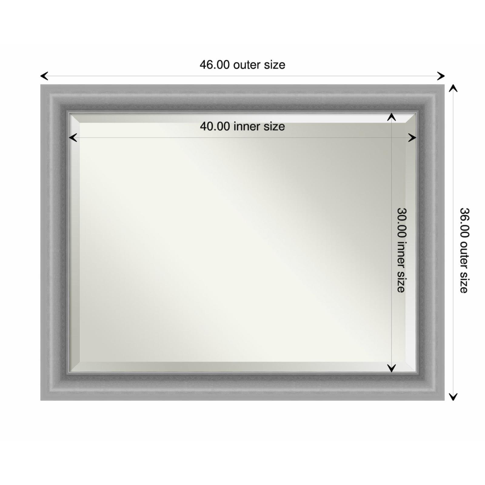 Amanti Art Peak Polished Silver Framed Wall Mirror - 22 x 26 in