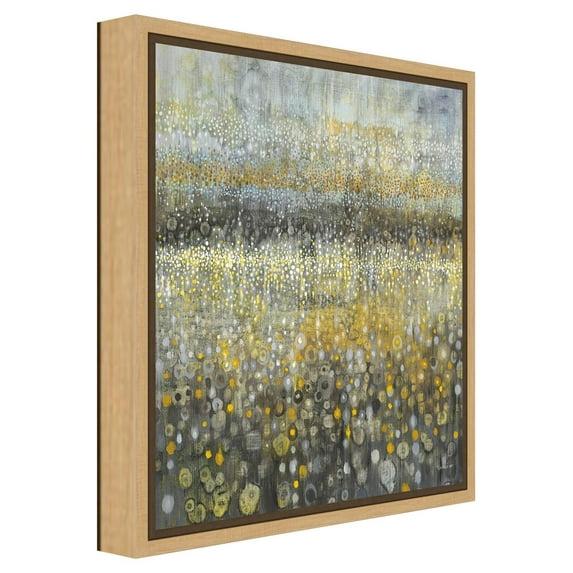 Amanti Art Rain Abstract II by Danhui Nai Canvas Wall Art Print Framed 16 x 16 in Sylvie Maple