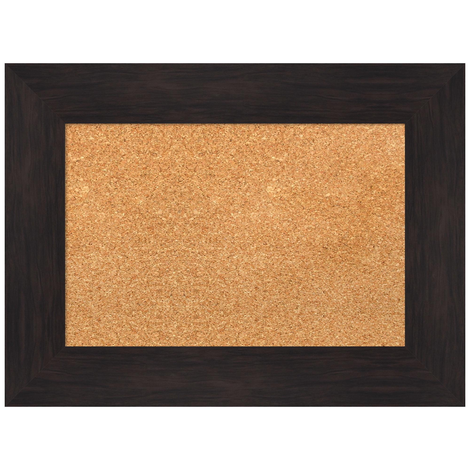 Amanti Art Furniture Espresso Framed Corkboard, Natural Cork