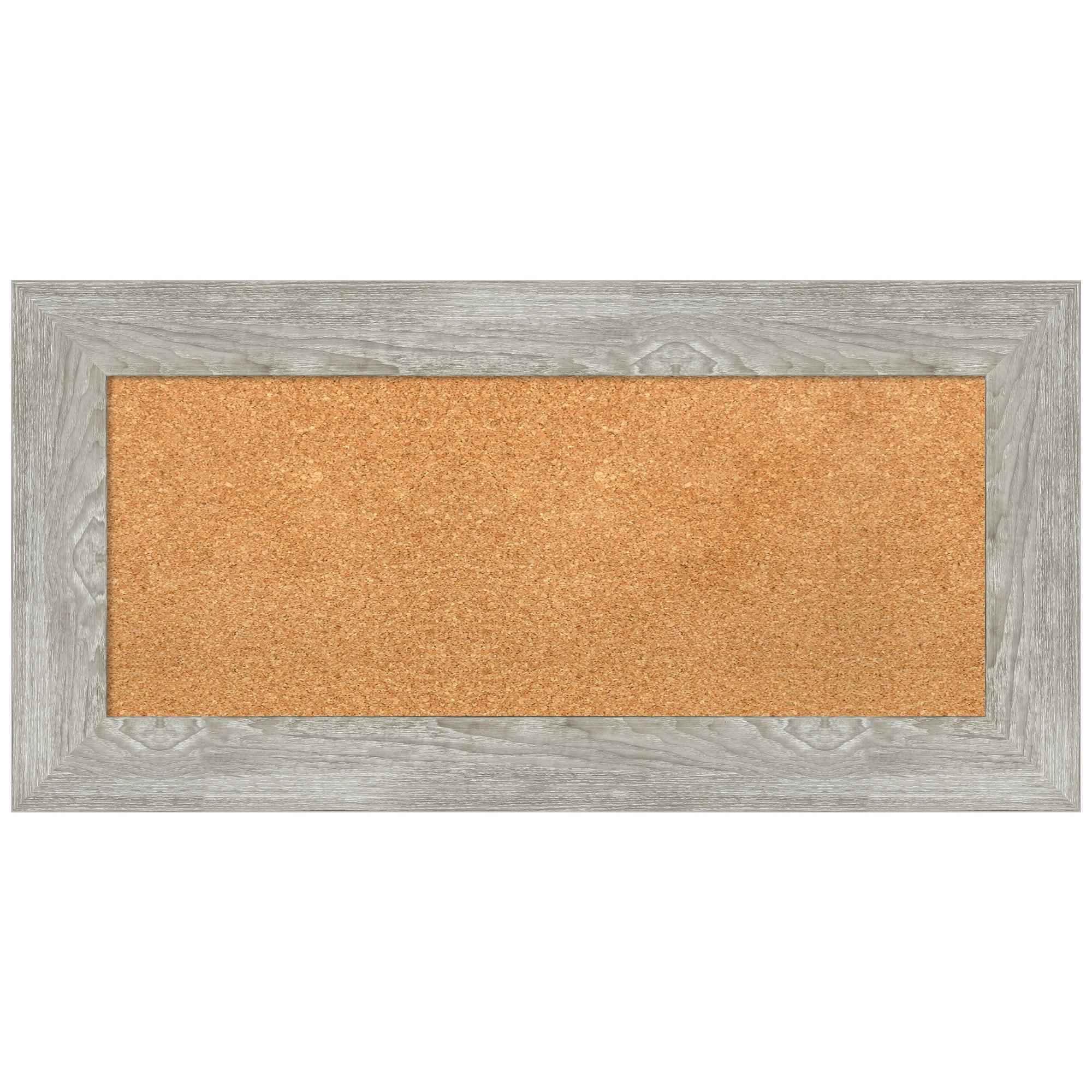 Amanti Art Dove Greywash Framed Corkboard, Natural Cork