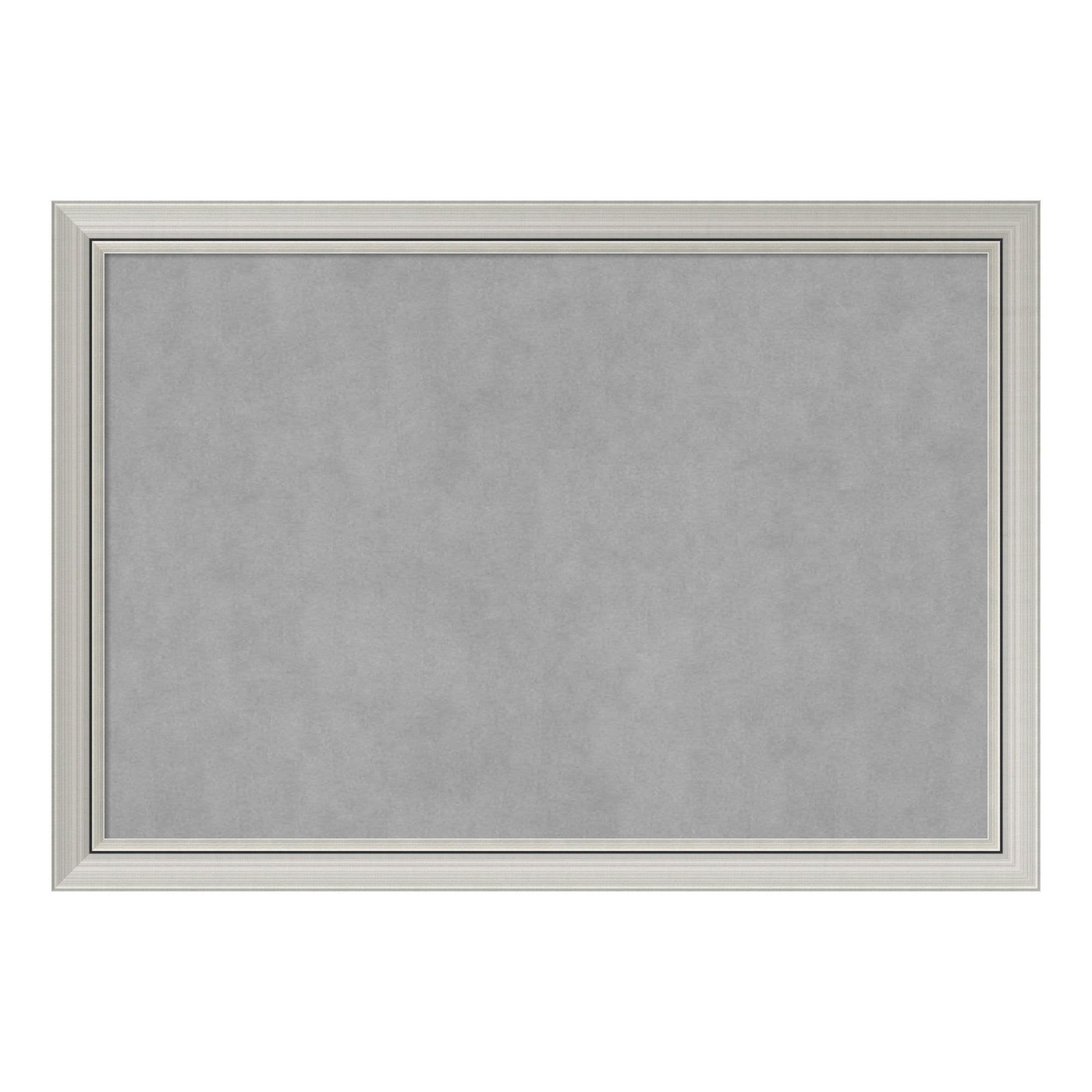 Amanti Art Romano Silver Narrow Framed Magnetic Board 40 x 28 in.