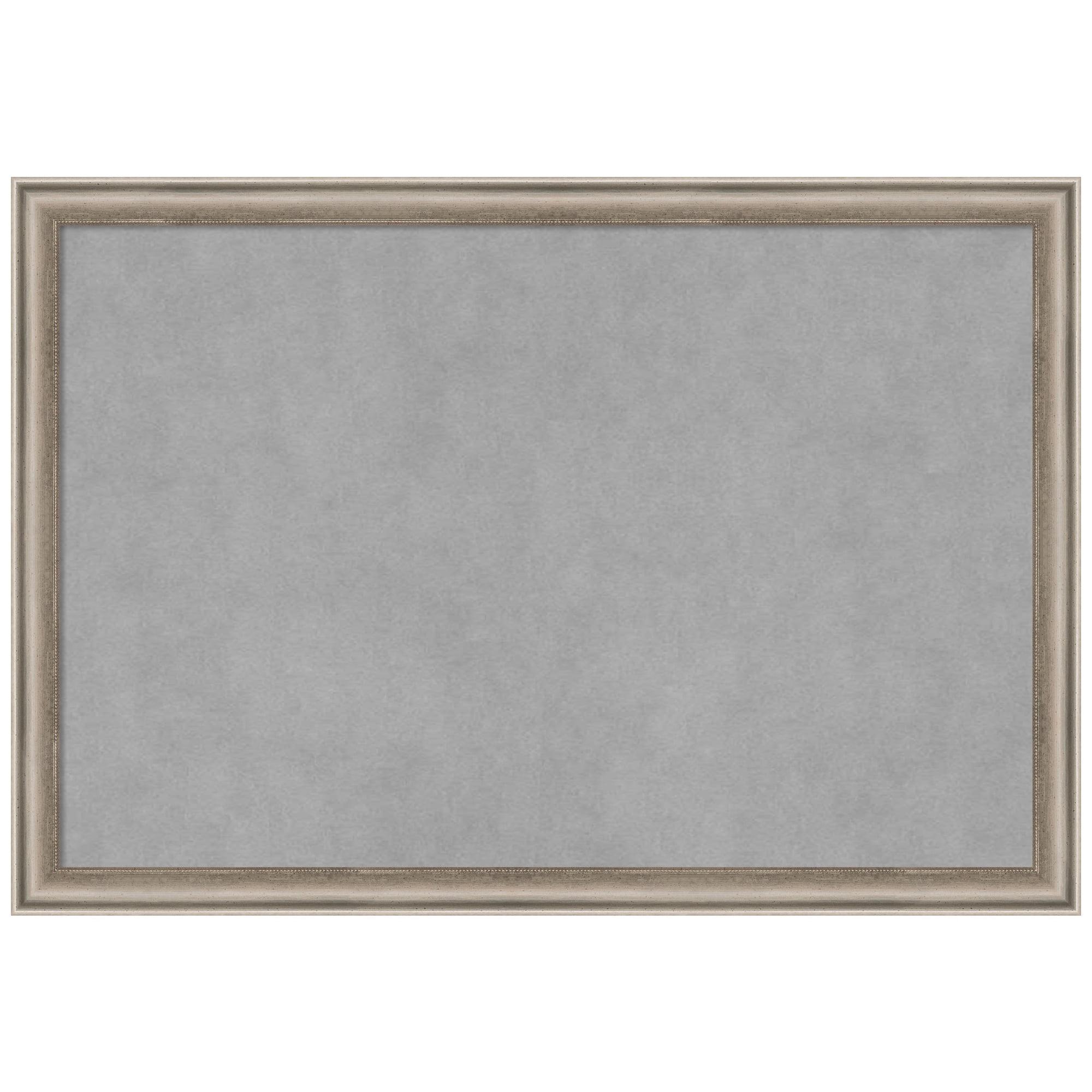 Amanti Art Salon Scoop Pewter Framed Magnetic Board 26 x 18 in.