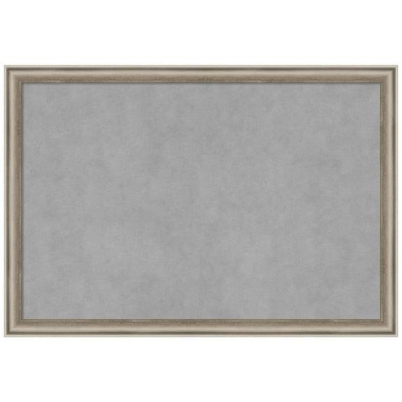 Amanti Art Salon Scoop Pewter Framed Magnetic Board 26 x 18 in.