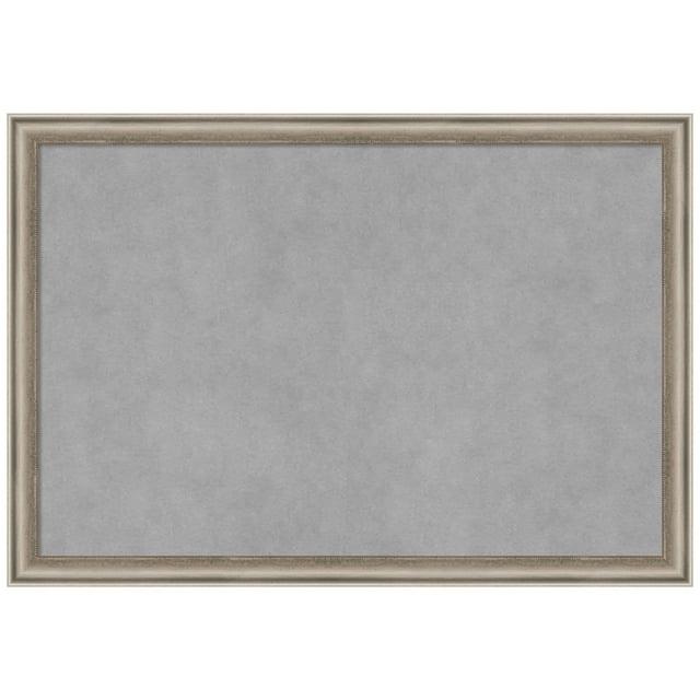 Amanti Art Salon Scoop Pewter Framed Magnetic Board 26 x 18 in.