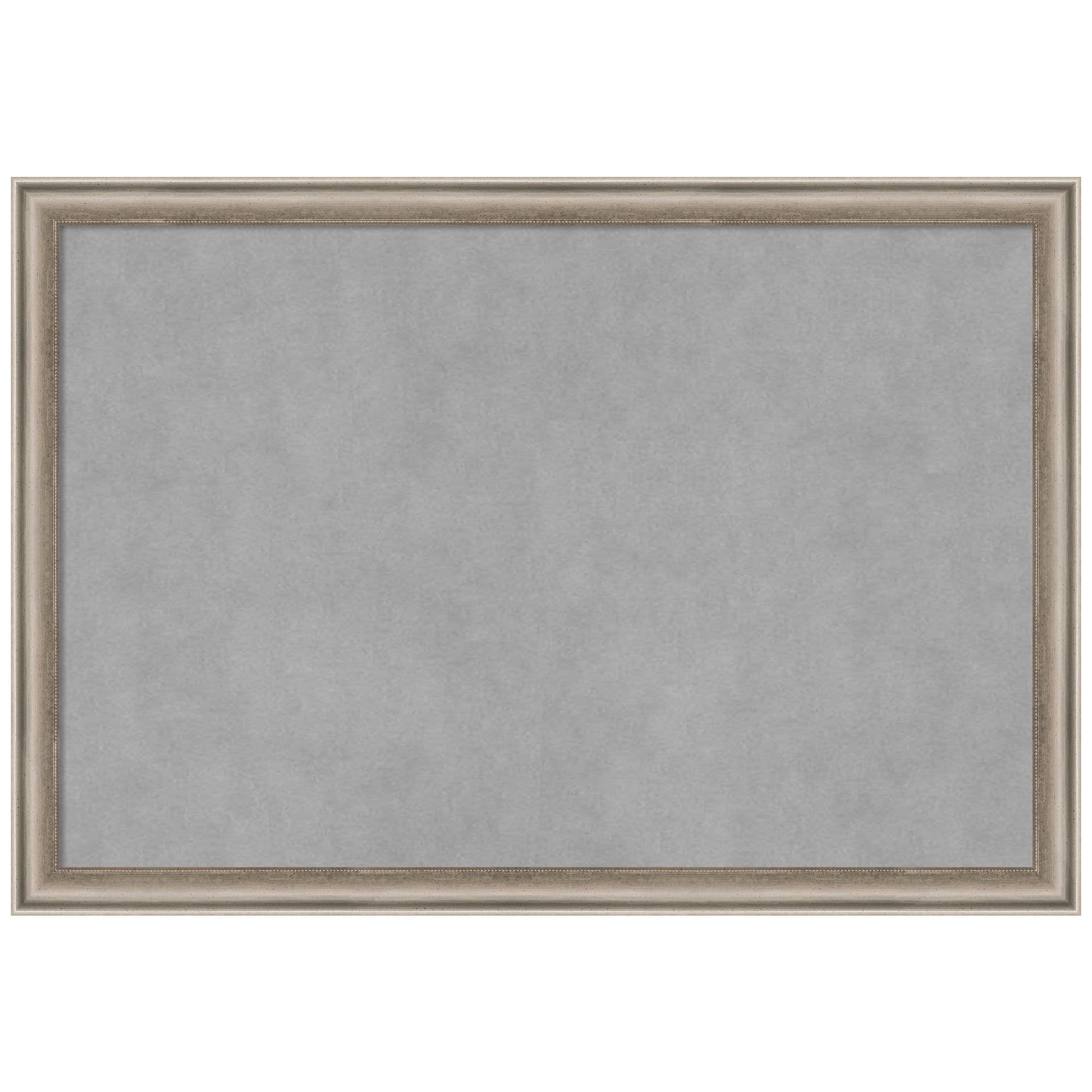 Amanti Art Salon Scoop Pewter Framed Magnetic Board 26 x 18 in.