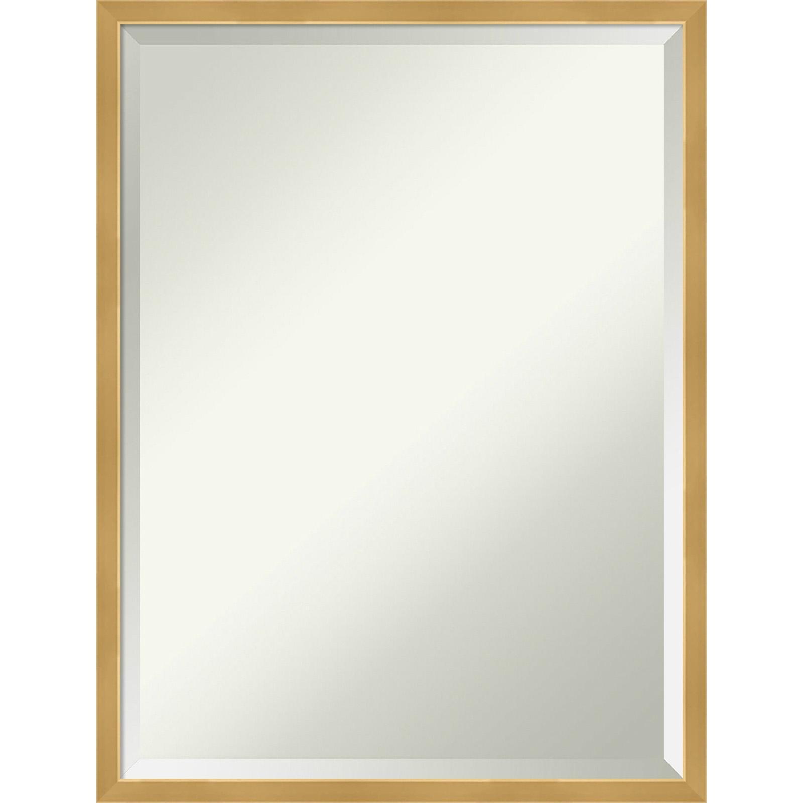 Amanti Art Svelte Polished Gold Beveled Wood Wall Mirror 25.5 x 19.5 in.