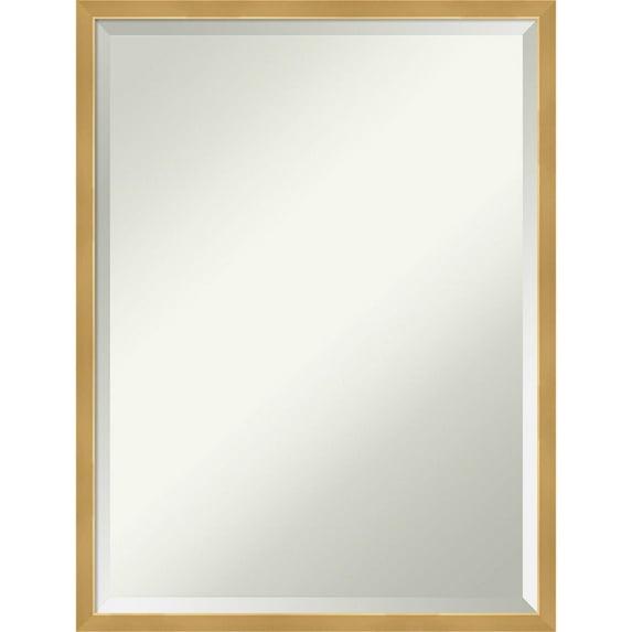 Amanti Art Svelte Polished Gold Beveled Wood Wall Mirror 25.5 x 19.5 in.