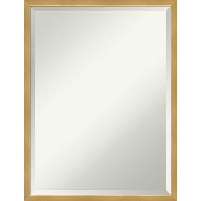 Amanti Art Svelte Polished Gold Beveled Wood Wall Mirror 25.5 x 19.5 in.
