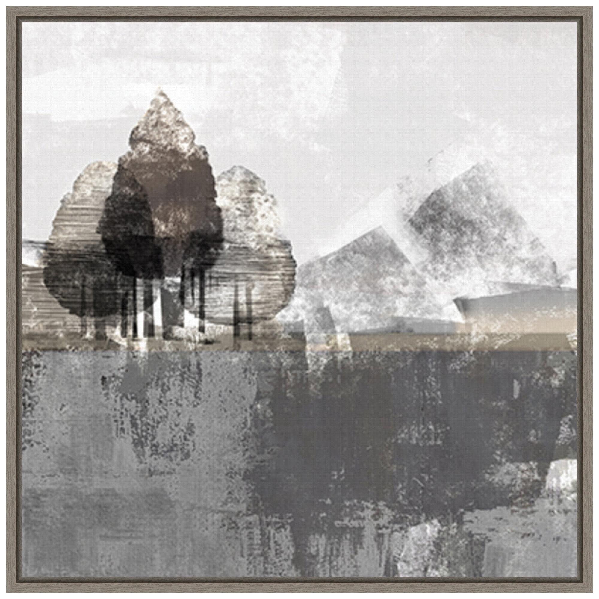 Amanti Art 30"x30" Textured Landscape by Northern Lights Framed Canvas Wall Art Print