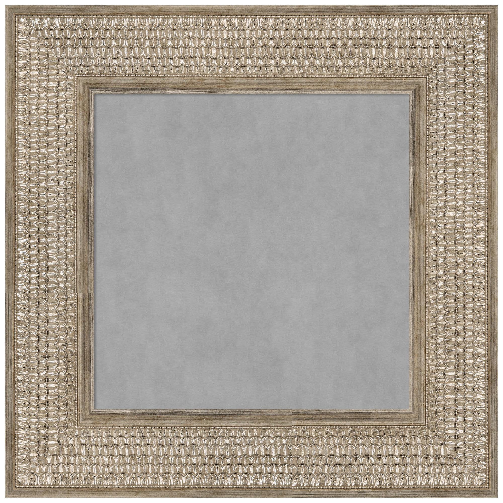 Trellis Silver Framed Grey Magnetic Memo Board 18 x 18 in.