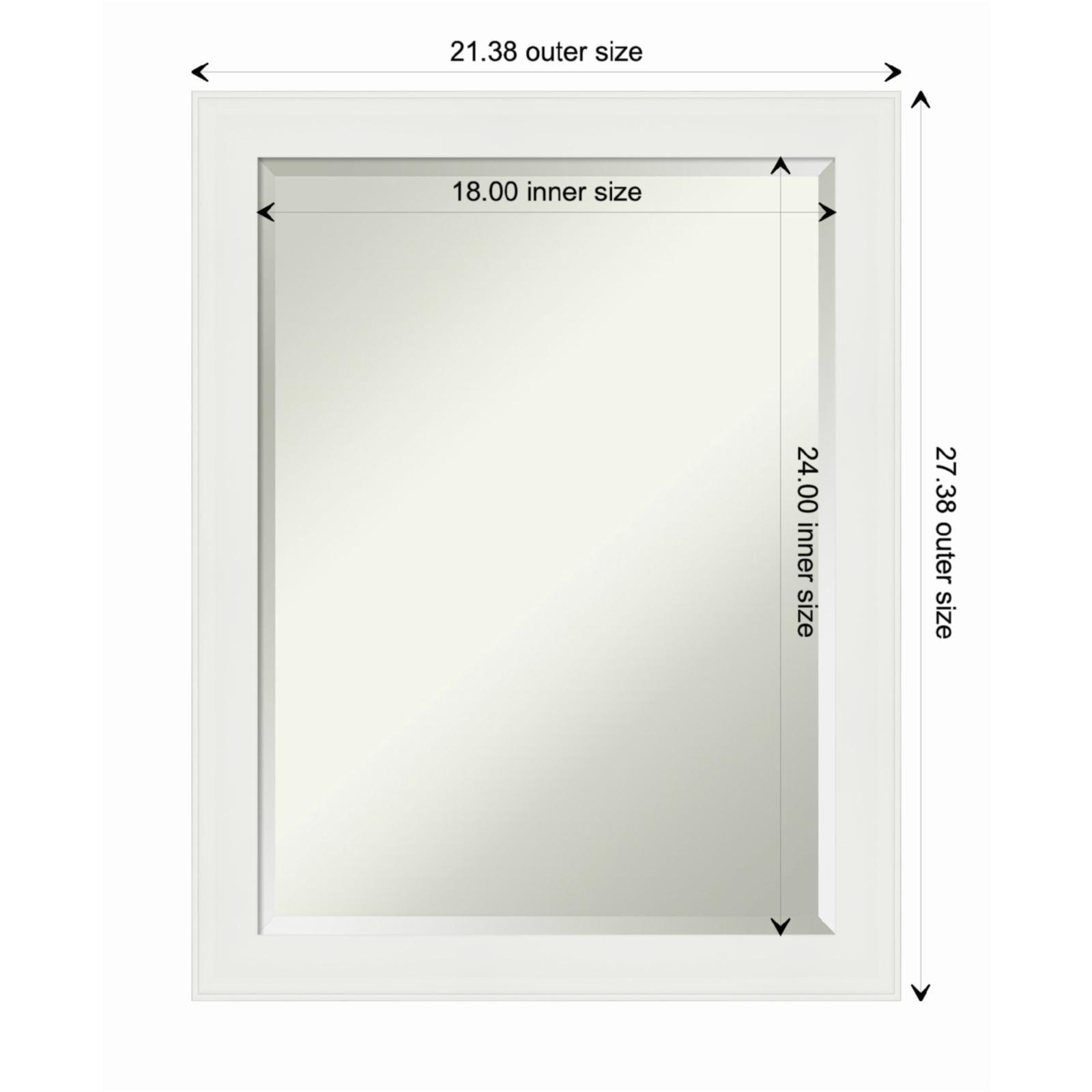 Vanity White 21.5" x 27.5" Rectangular Wall Mirror