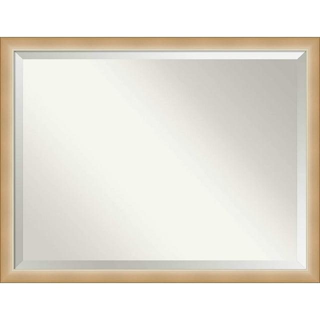 Amanti Art Wall Mounted Framed Vanity Mirror, Glass Size 40x30, Eva Ambre Gold