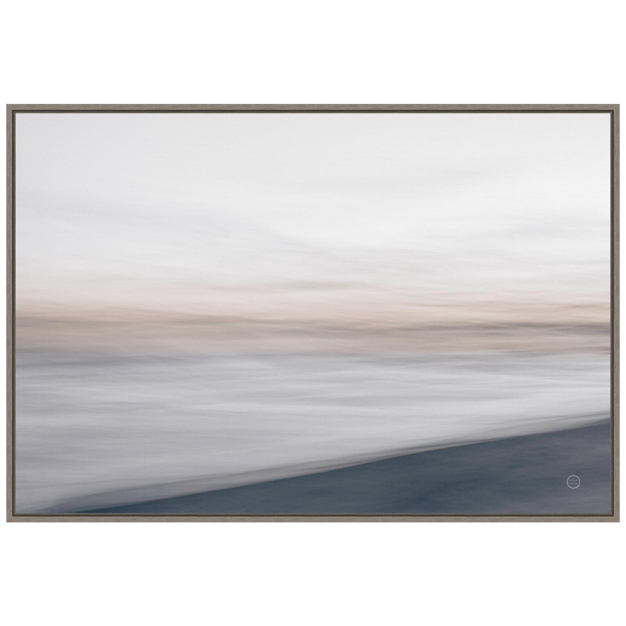 33" x 23" Waves Move Me I by Nathan Larson Framed Canvas Wall Art Print - Amanti Art: Modern Minimalist Decor, Lithograph Artwork