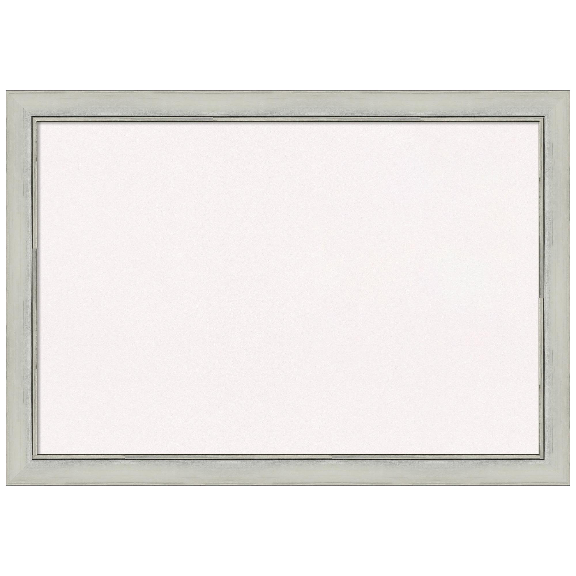 White Cork Bulletin Board with Silver Patina Frame 36x24