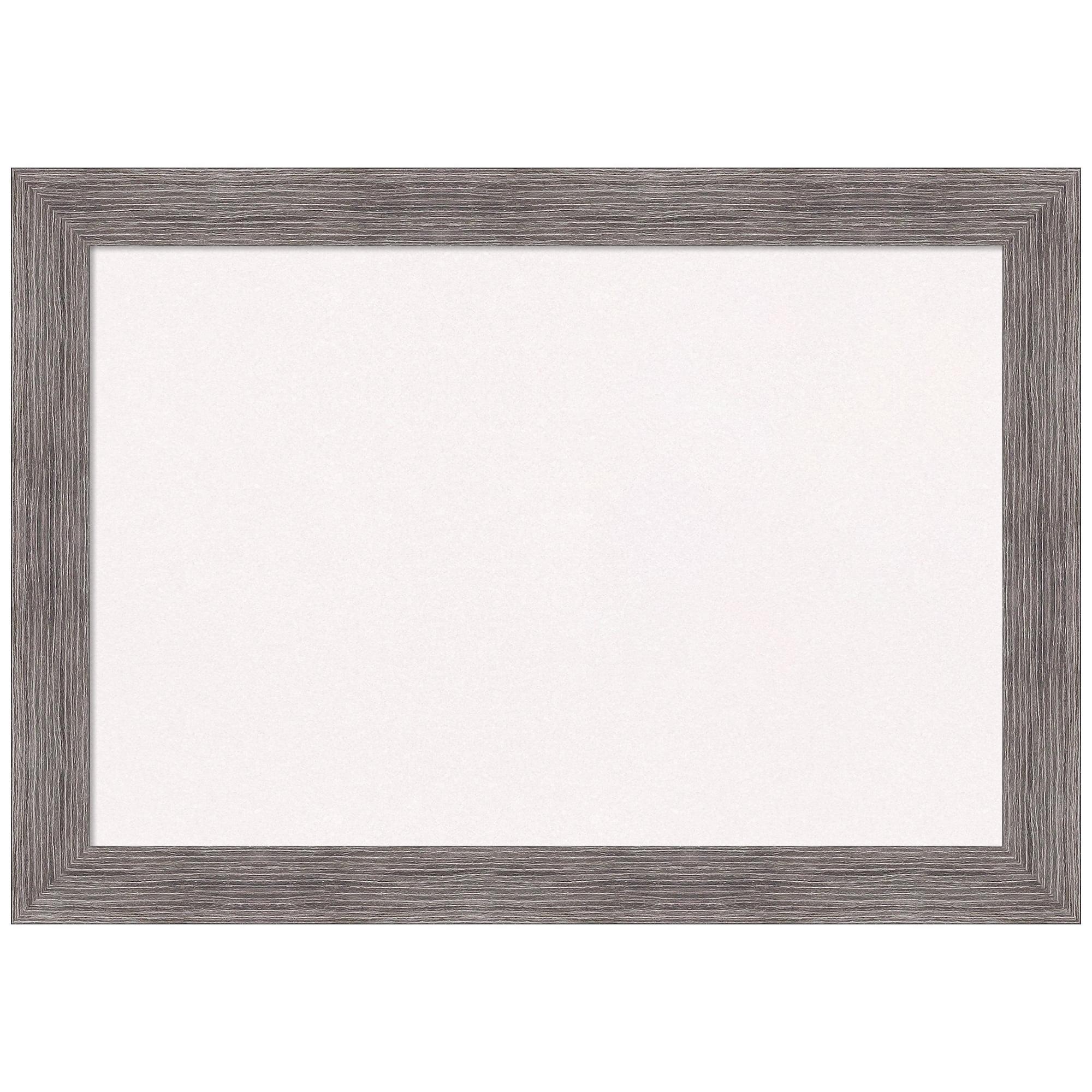 White Cork Bulletin Board with Grey Plastic Frame 27x19