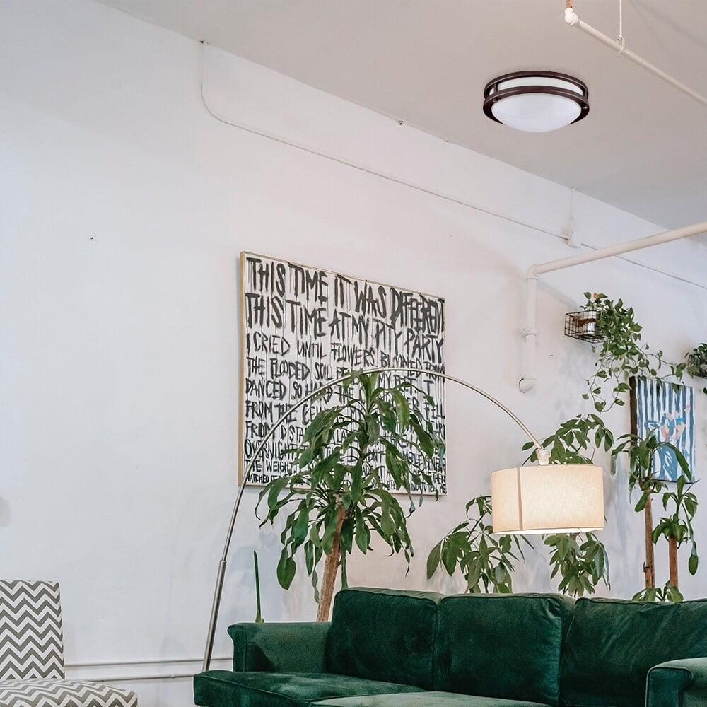 Amax Lighting LED Ceiling Fixtures LED-JR00 LED Two Ring Flush Mount Ceiling Fixture