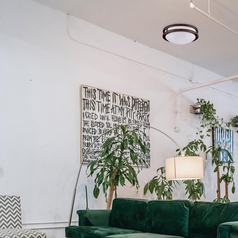 Amax Lighting LED Ceiling Fixtures LED-JR00 LED Two Ring Flush Mount Ceiling Fixture