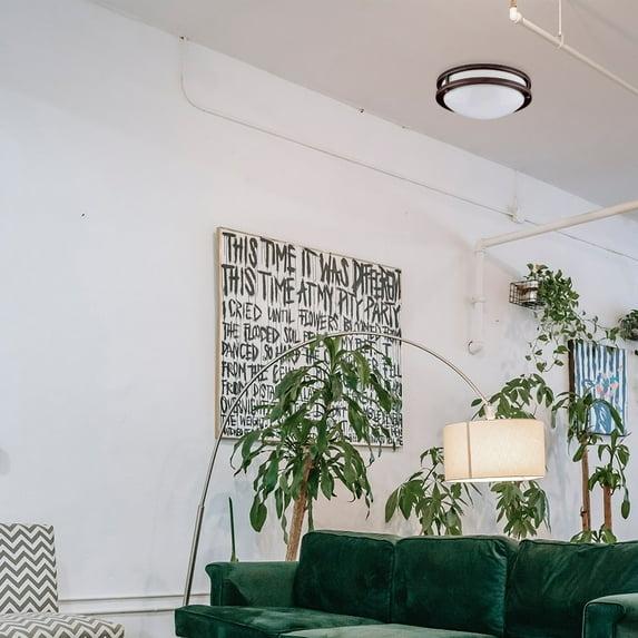 Amax Lighting LED Ceiling Fixtures LED-JR00 LED Two Ring Flush Mount Ceiling Fixture