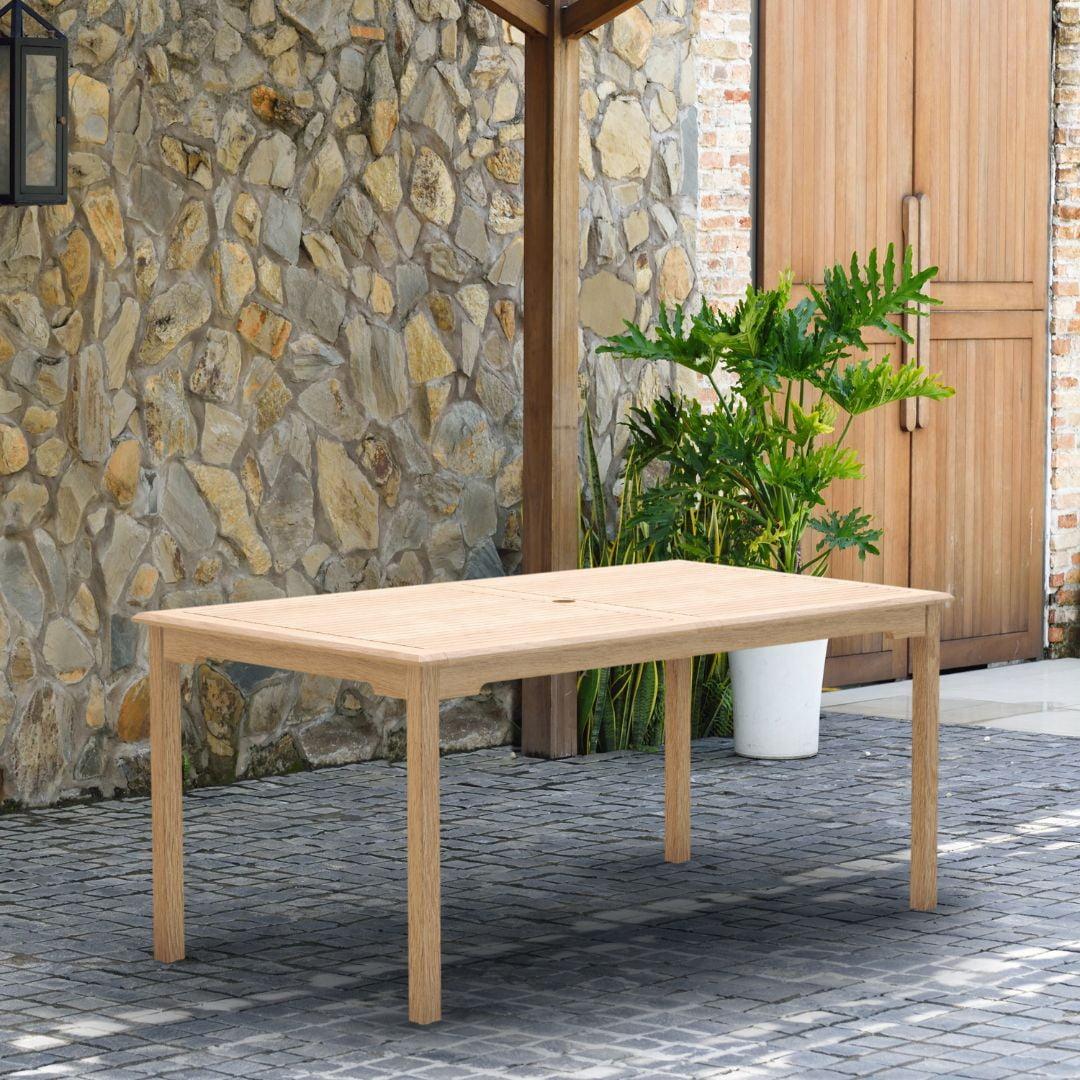 Sonlin 59'' Teak Outdoor Dining Table